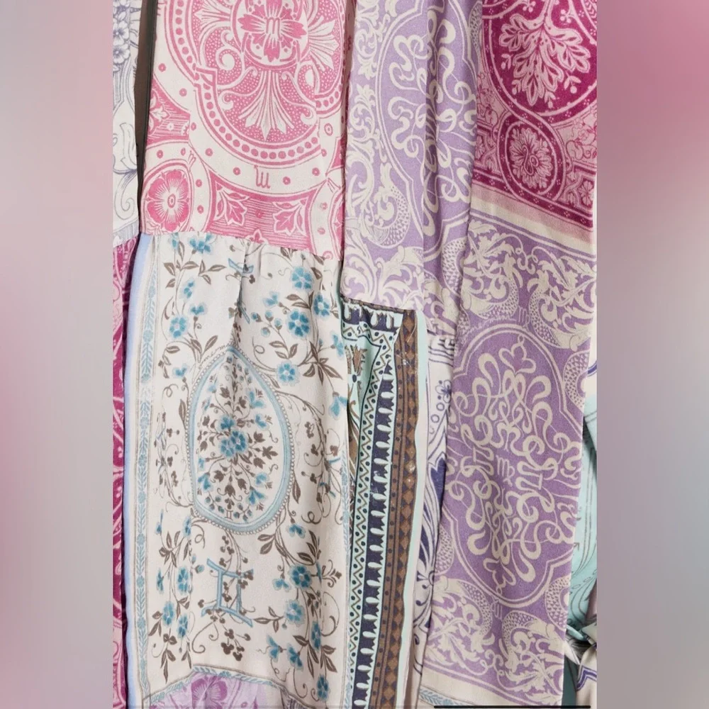 Zimmermann Wrap Mini Dress in Multi Zodiac Cards Print; Size 0 - Picture 10 of 16